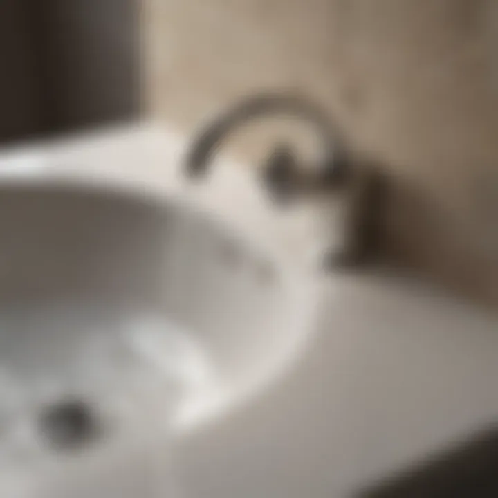 Close-up of a bathroom basin drain showcasing its functionality