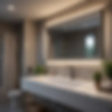 Contemporary Light Bar Installation Installation of a bathroom light bar in a contemporary setting
