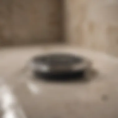 Maintenance tips for shower floor drains with tools and cleaning supplies