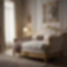Luxurious daybed adorned with an elegant mattress pad
