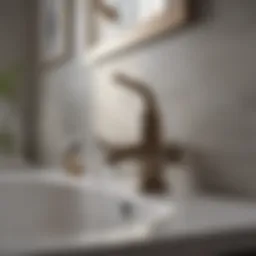 Close-up view of a bathroom sink tailpiece.