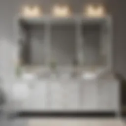 Elegant design of the Virtu USA Caroline double sink vanity showcasing its sleek lines and modern aesthetics.