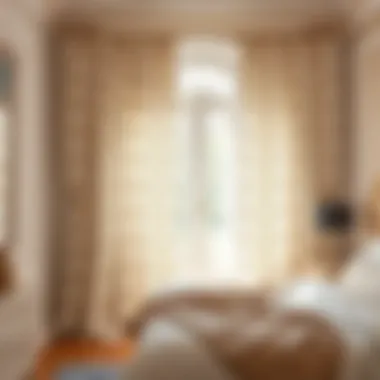 Decorative Patterns to Elevate Bedroom Aesthetics Decorative white patterned curtains enhancing a stylish bedroom
