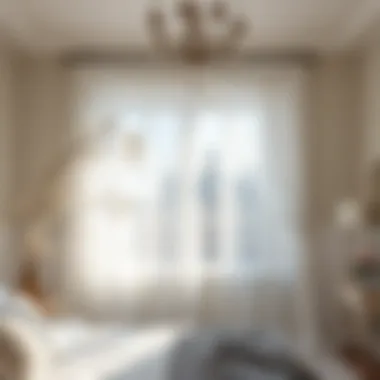 Elegant Sheer Drapes for a Cozy Ambiance Elegant sheer white curtains draping a cozy bedroom window