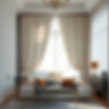Luxurious Velvet Curtains for Modern Sophistication Luxurious white velvet curtains accentuating a modern bedroom