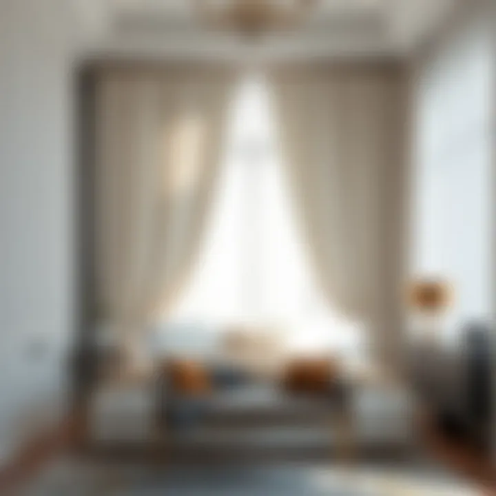 Luxurious Velvet Curtains for Modern Sophistication Luxurious white velvet curtains accentuating a modern bedroom