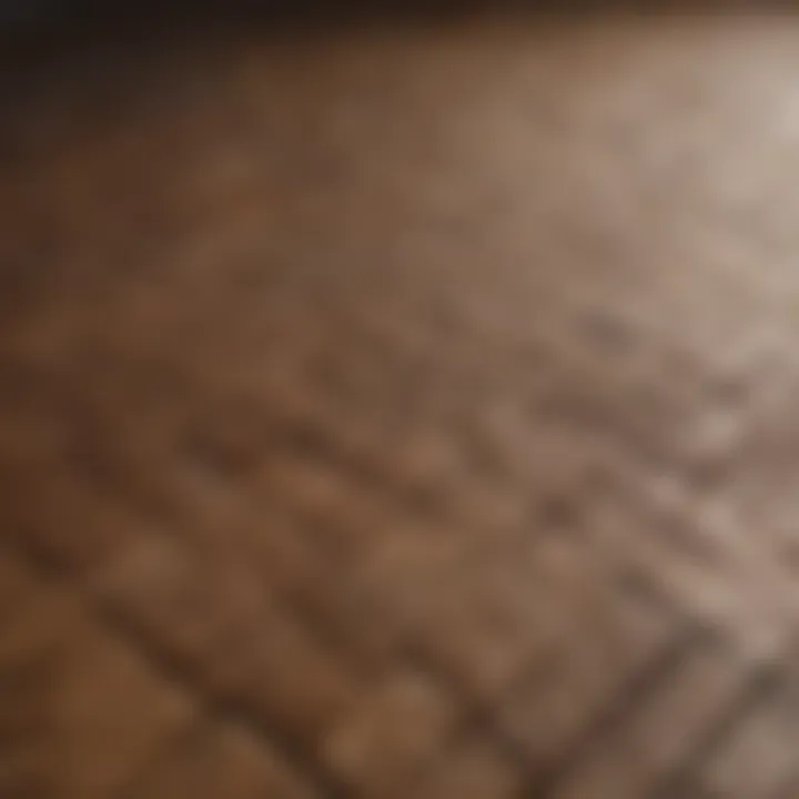 Close-up of textured wooden mat showing craftsmanship